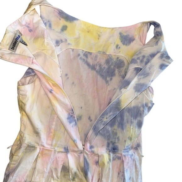 Bailey Blue Yellow, Pink & Blue Pleated Mini Dress - Picture 6 of 6